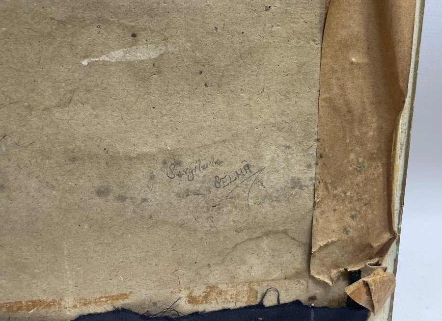 KUMAŞ ÜZERİ EL BOYAMA İŞÇİLİKLİ ANTİKA HAT LEVHA