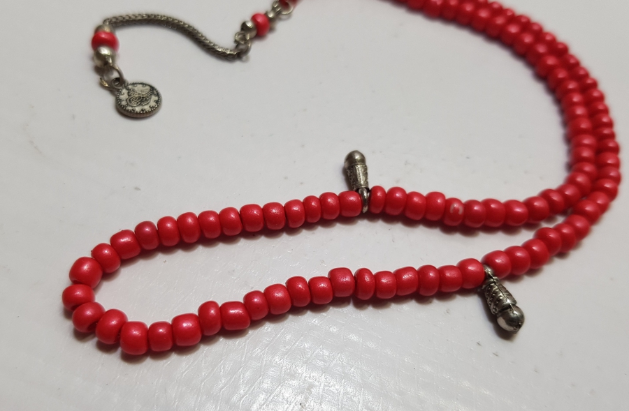 MERCAN TAŞINDAN MAMUL ANTİKA NAMAZ TESPİHİ