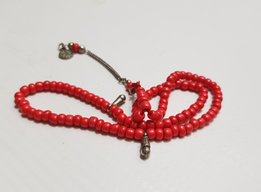 MERCAN TAŞINDAN MAMUL ANTİKA NAMAZ TESPİHİ