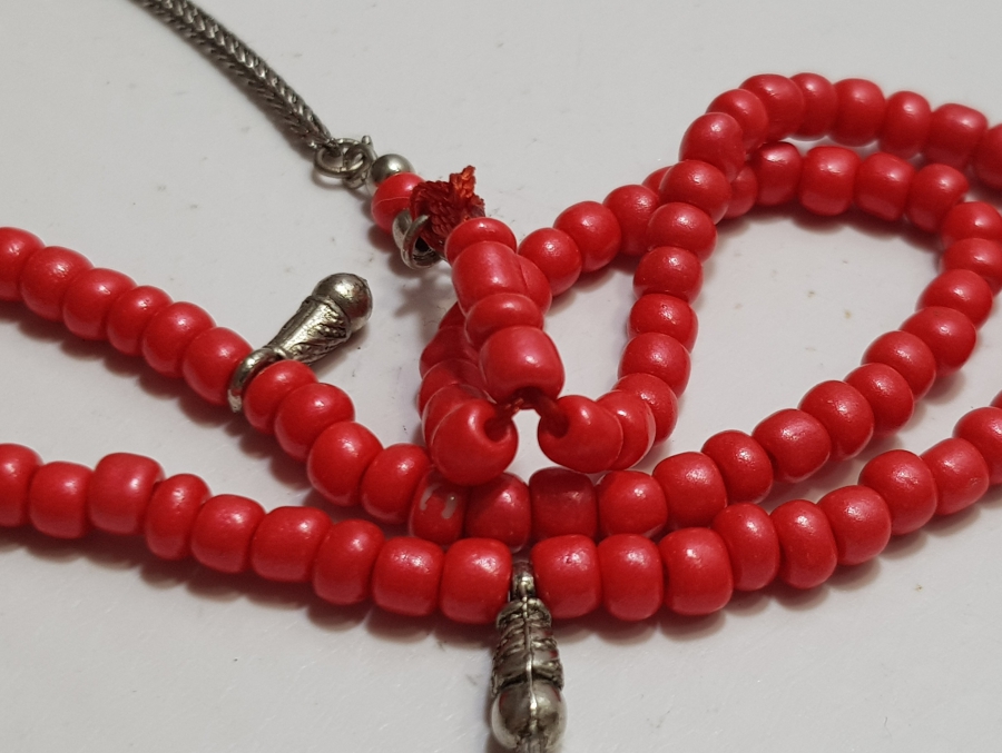 MERCAN TAŞINDAN MAMUL ANTİKA NAMAZ TESPİHİ