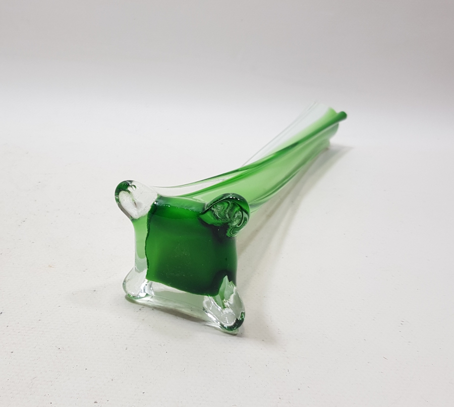 ÇİFT RENKLİ BURGULU FORMLU MURANO CAM LALEDAN