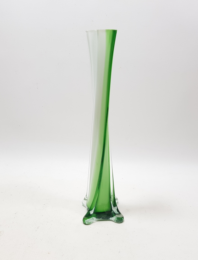 ÇİFT RENKLİ BURGULU FORMLU MURANO CAM LALEDAN