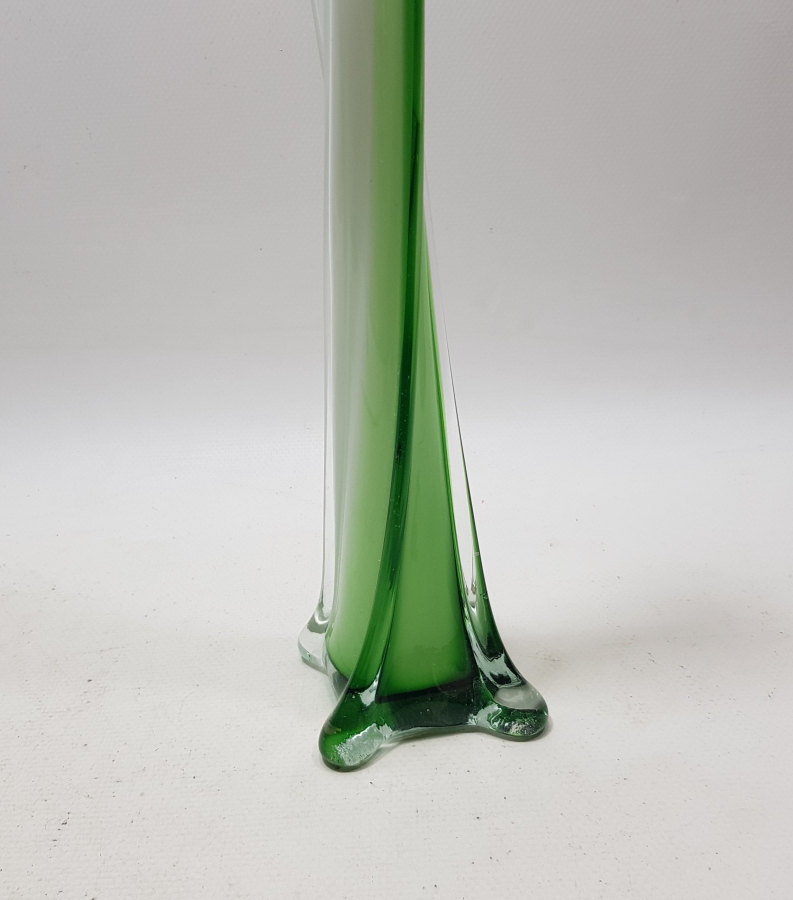 ÇİFT RENKLİ BURGULU FORMLU MURANO CAM LALEDAN