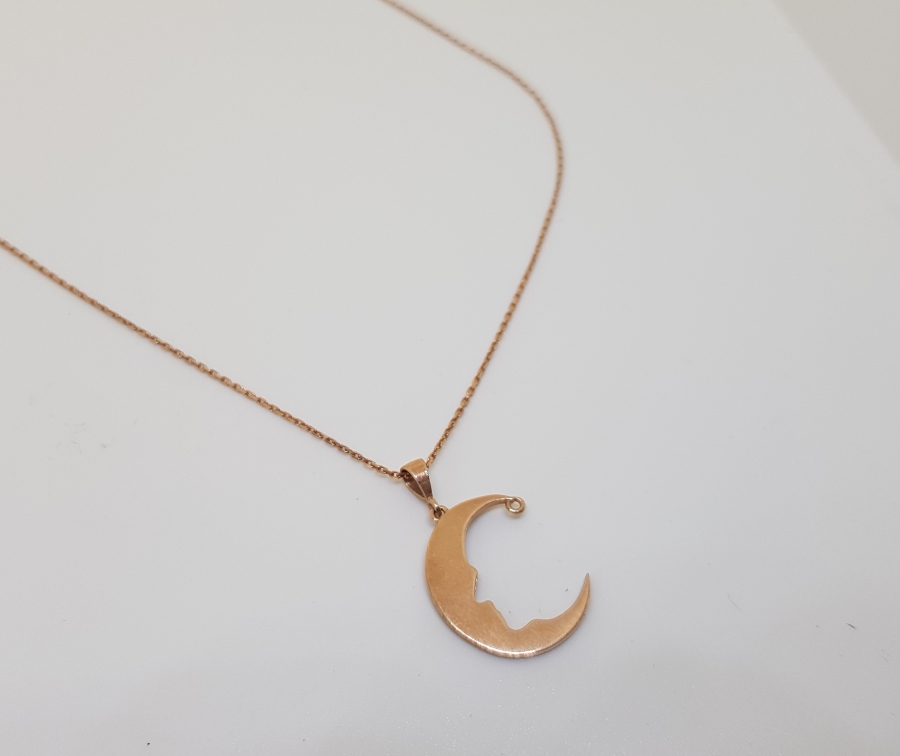 AYDEDE UÇLU ALTIN KAPLAMA AVRUPA YAPIMI GÜMÜŞ KOLYE