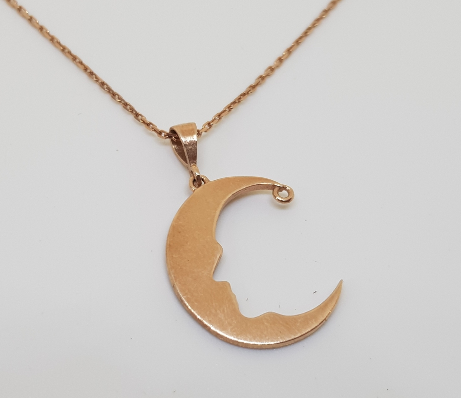 AYDEDE UÇLU ALTIN KAPLAMA AVRUPA YAPIMI GÜMÜŞ KOLYE