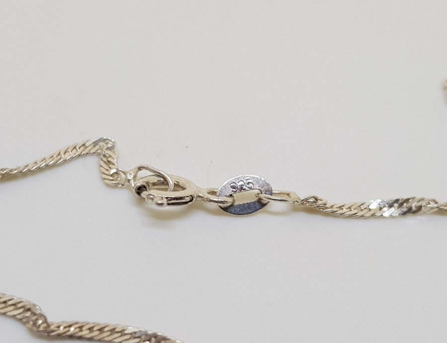 SAVAROSKİ TAŞLI ÖZEL YAPIM GÜMÜŞ KOLYE