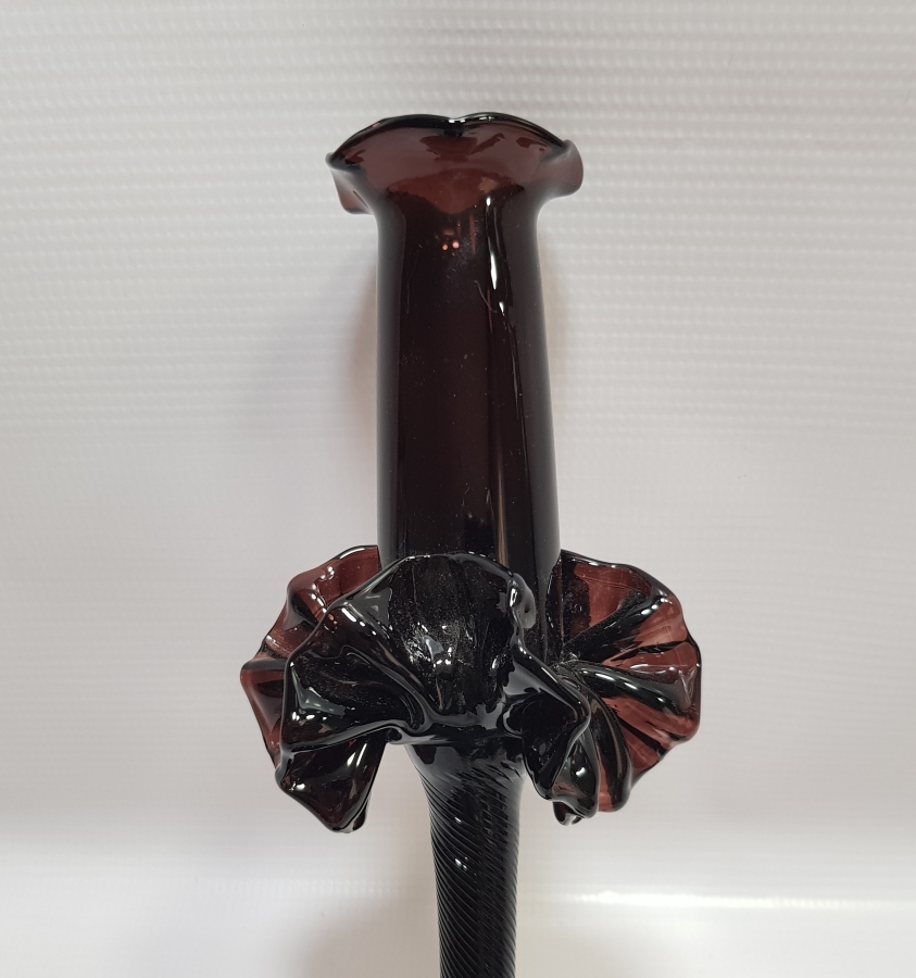 ÜFLEME CAMDAN MAMUL KOPARMA İŞÇİLİKLİ ANTİKA MURANO ŞAMDAN