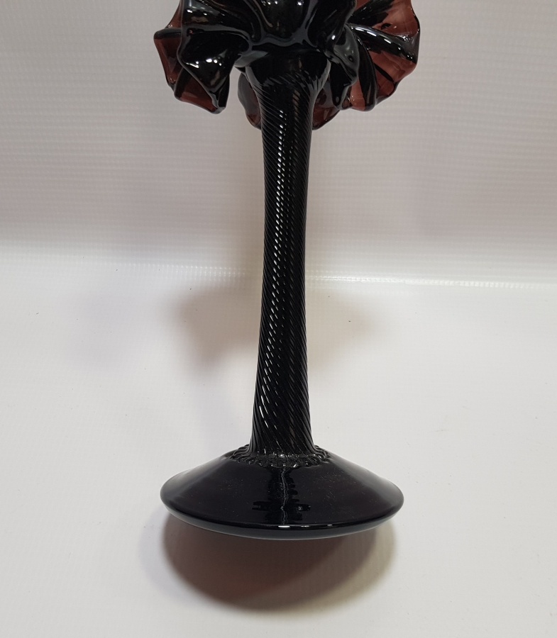 ÜFLEME CAMDAN MAMUL KOPARMA İŞÇİLİKLİ ANTİKA MURANO ŞAMDAN