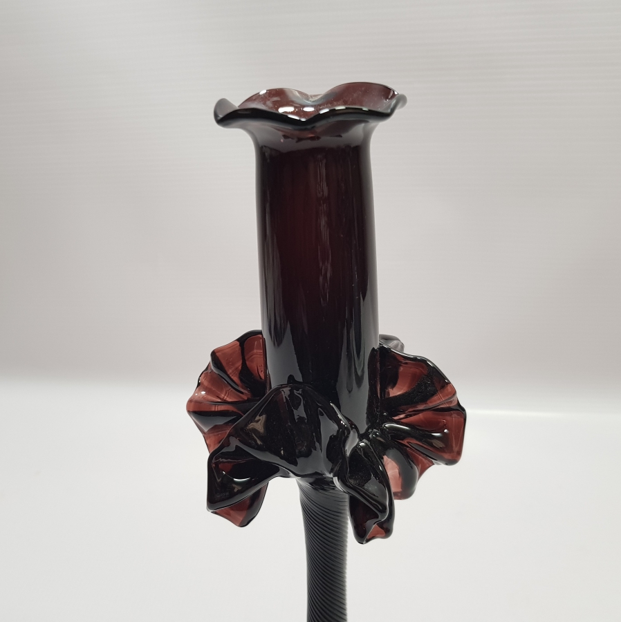 ÜFLEME CAMDAN MAMUL KOPARMA İŞÇİLİKLİ ANTİKA MURANO ŞAMDAN