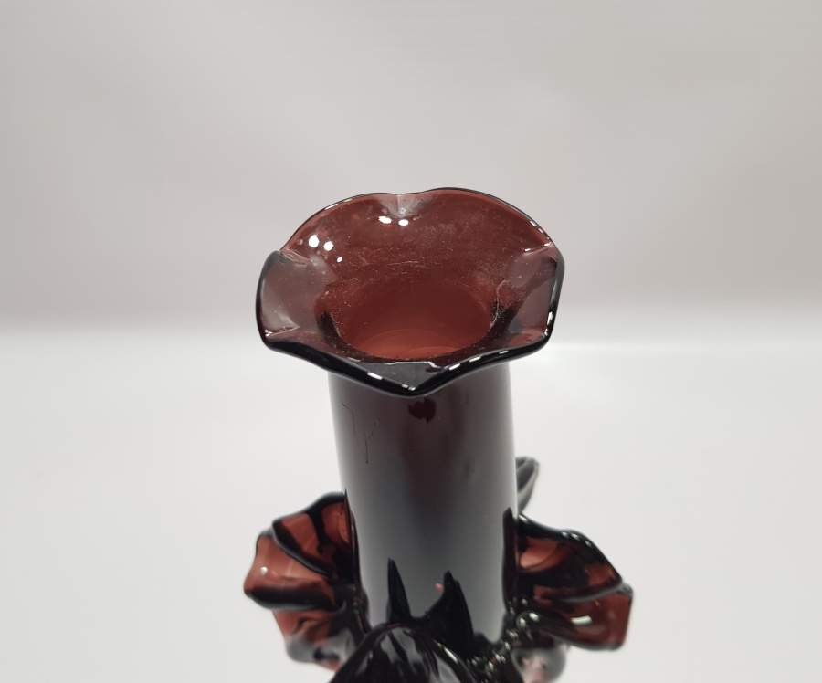 ÜFLEME CAMDAN MAMUL KOPARMA İŞÇİLİKLİ ANTİKA MURANO ŞAMDAN