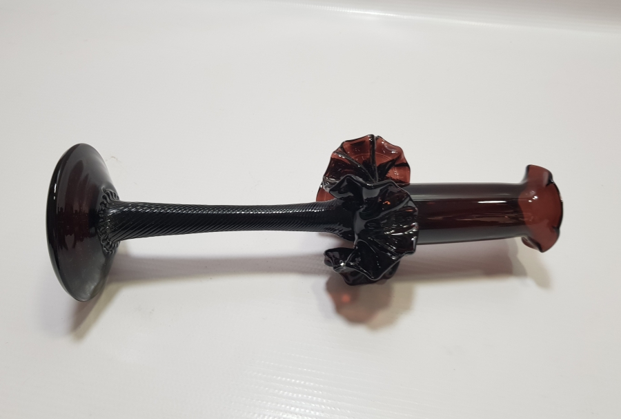 ÜFLEME CAMDAN MAMUL KOPARMA İŞÇİLİKLİ ANTİKA MURANO ŞAMDAN