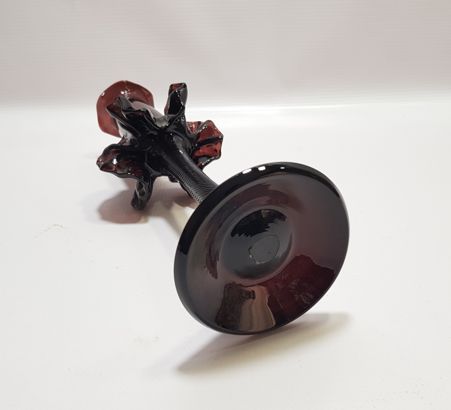 ÜFLEME CAMDAN MAMUL KOPARMA İŞÇİLİKLİ ANTİKA MURANO ŞAMDAN