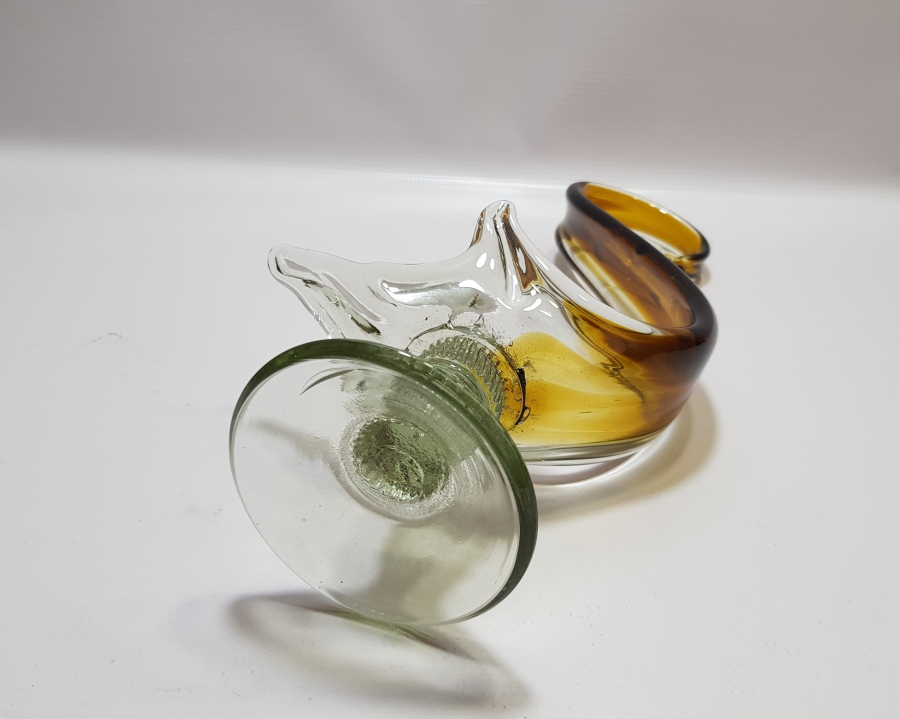 KUĞU FORMUNDA YAPILMIŞ ANTİKA MURANO BÜYÜK BOY LOKUMLUK