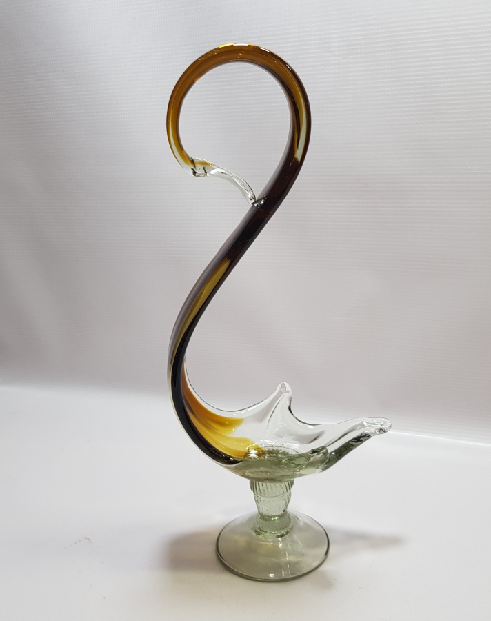 KUĞU FORMUNDA YAPILMIŞ ANTİKA MURANO BÜYÜK BOY LOKUMLUK