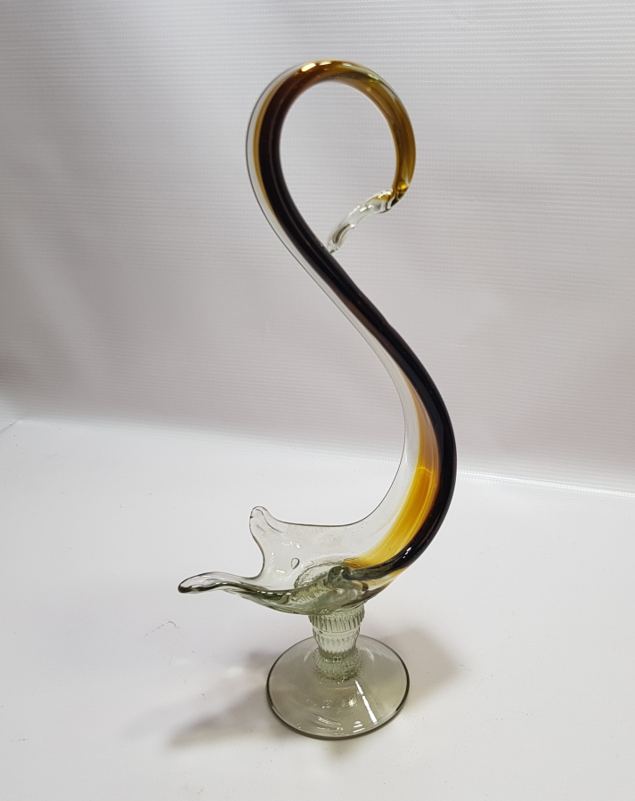 KUĞU FORMUNDA YAPILMIŞ ANTİKA MURANO BÜYÜK BOY LOKUMLUK