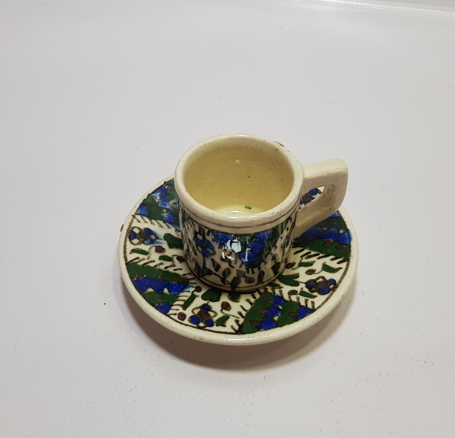 OSMANLI DÖNEMİ KÜTAHYA İŞİ KAHVE FİNCANI