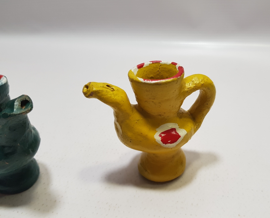 EL BOYAMA ANTİKA OYUNCAK TOPRAK DÜDÜK LOTU