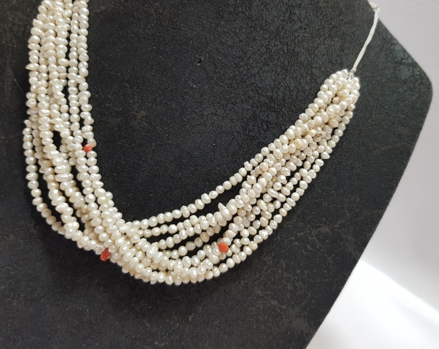 OSMANLI DÖNEMİ MERCANLI KUM İNCİ GERDANLIK