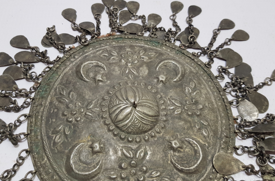 OSMANLI DÖNEMİ AY YILDIZLI GÜMÜŞ GELİN TEPELİĞİ