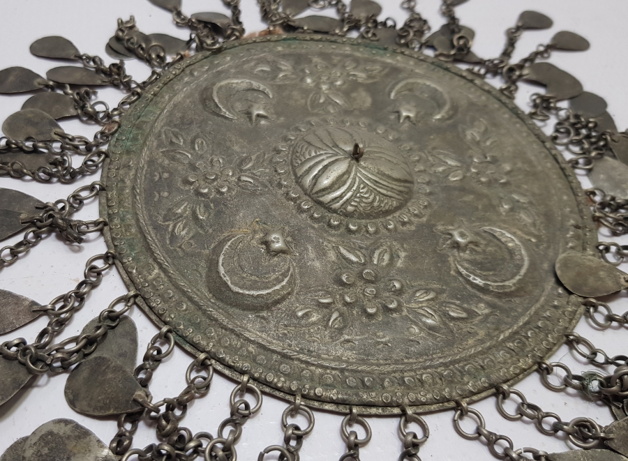 OSMANLI DÖNEMİ AY YILDIZLI GÜMÜŞ GELİN TEPELİĞİ