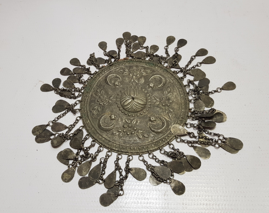 OSMANLI DÖNEMİ AY YILDIZLI GÜMÜŞ GELİN TEPELİĞİ