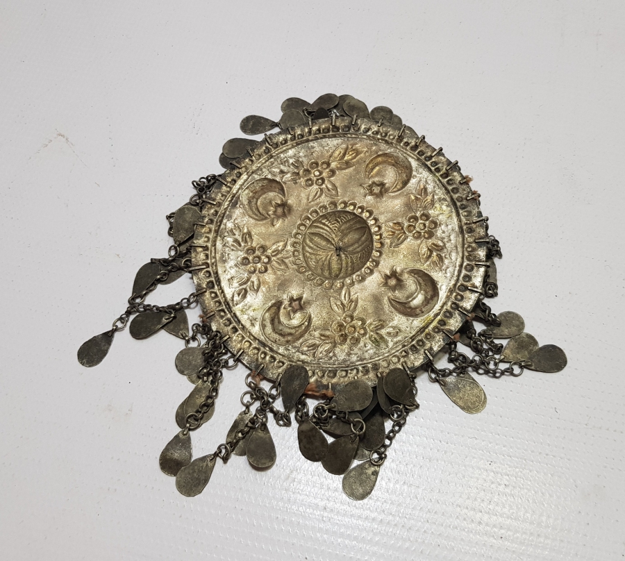 OSMANLI DÖNEMİ AY YILDIZLI GÜMÜŞ GELİN TEPELİĞİ