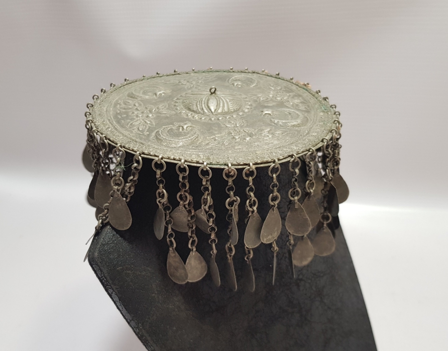 OSMANLI DÖNEMİ AY YILDIZLI GÜMÜŞ GELİN TEPELİĞİ