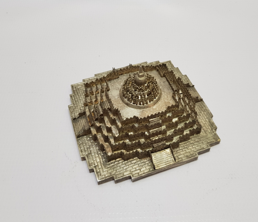 GÜMÜŞ KAPLAMA ANTİKA METAL MASA ÜSTÜ OBJESİ