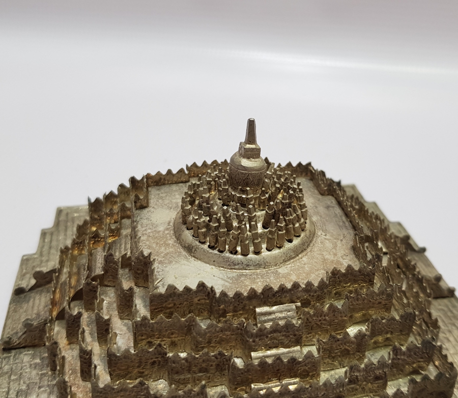 GÜMÜŞ KAPLAMA ANTİKA METAL MASA ÜSTÜ OBJESİ