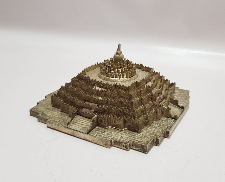 GÜMÜŞ KAPLAMA ANTİKA METAL MASA ÜSTÜ OBJESİ