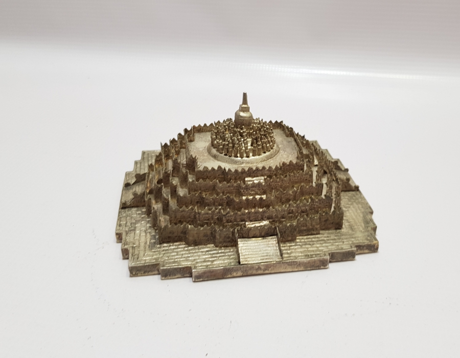 GÜMÜŞ KAPLAMA ANTİKA METAL MASA ÜSTÜ OBJESİ