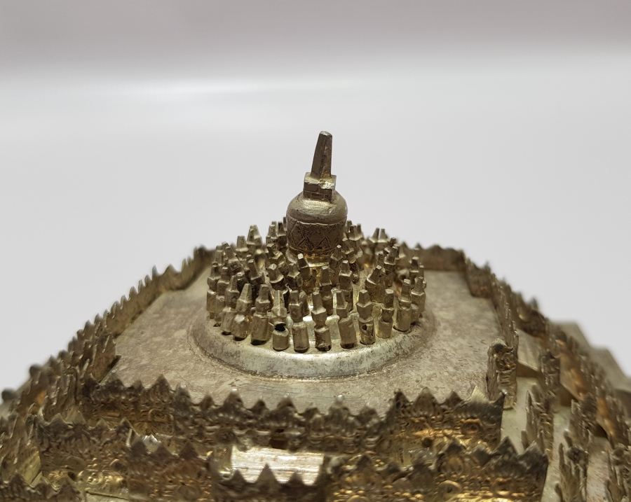 GÜMÜŞ KAPLAMA ANTİKA METAL MASA ÜSTÜ OBJESİ