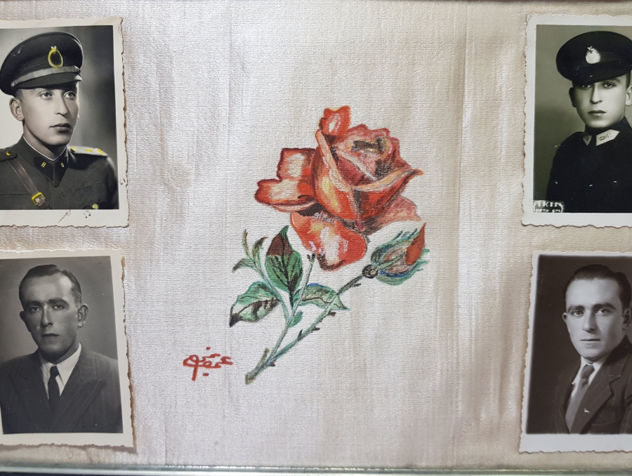 OSMANLICA İNSİYALLİ EL BOYAMA ANTİKA FOTOĞRAFLIK