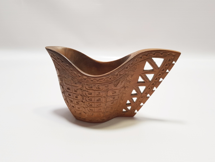 OSMANLI DÖNEMİ EL OYMA İŞÇİLİKLİ ÇOK NADİR AHŞAP KAHVE ÖLÇEĞİ