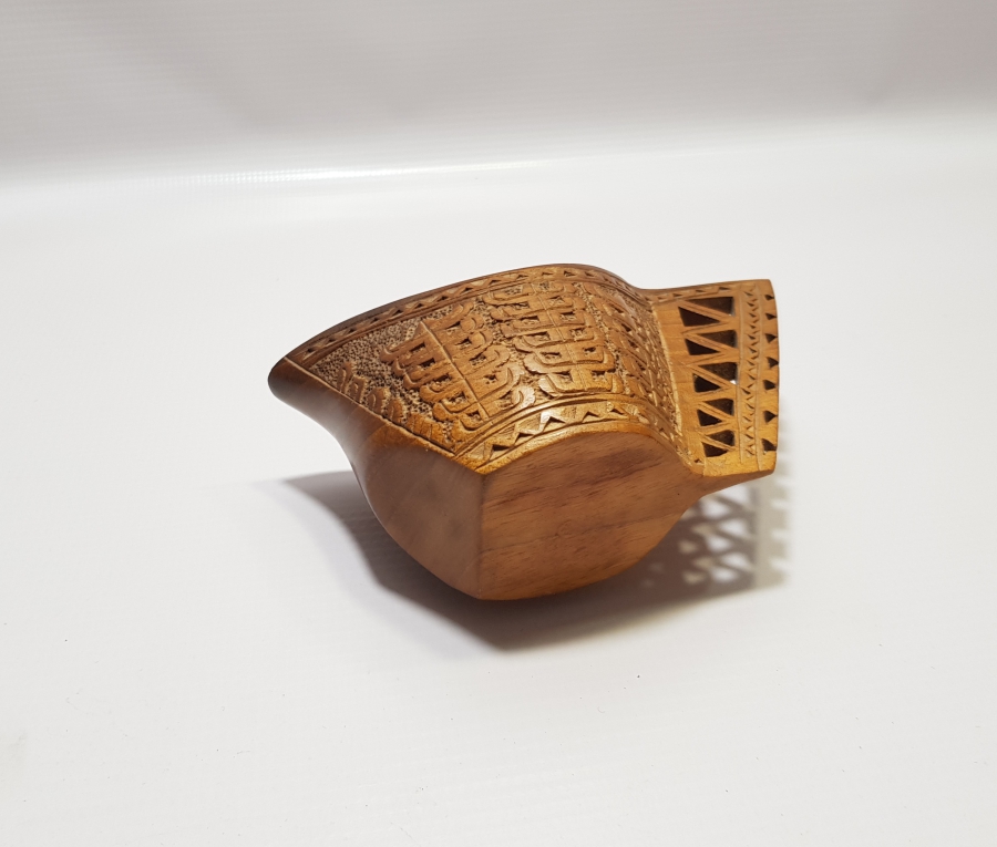 OSMANLI DÖNEMİ EL OYMA İŞÇİLİKLİ ÇOK NADİR AHŞAP KAHVE ÖLÇEĞİ