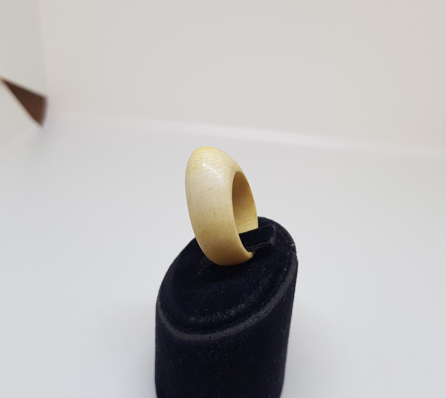 OSMANLI DÖNEMİ ZİHGİR FORMLU FİLDİŞİ YÜZÜK