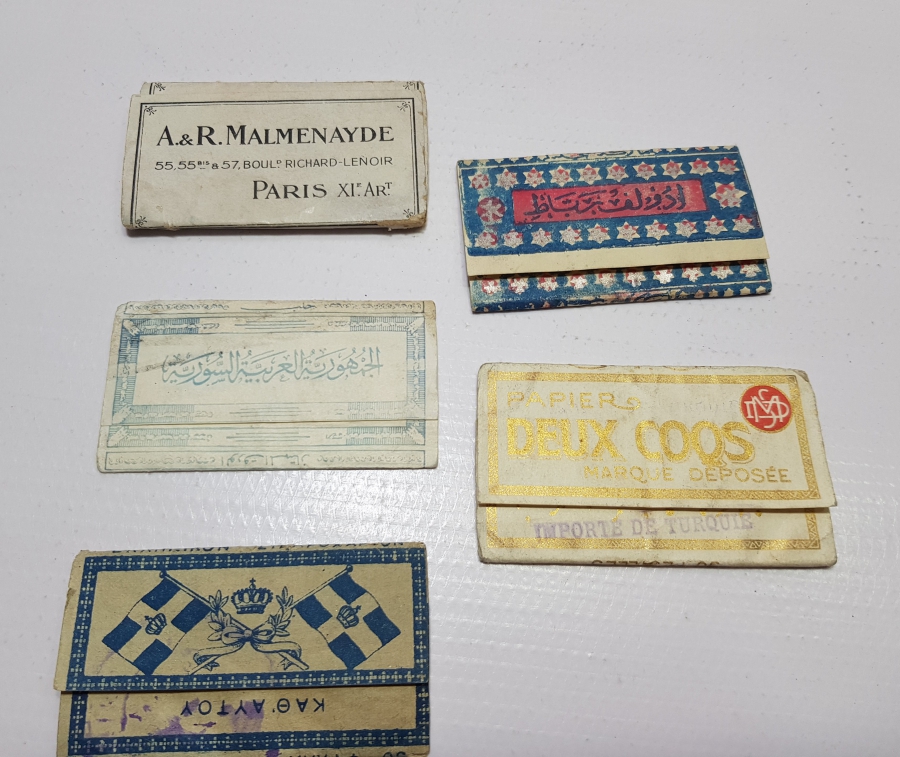 İÇİ DOLU 5 ADET OSMANLI DÖNEMİ SİGARA KAĞITLARI LOTU