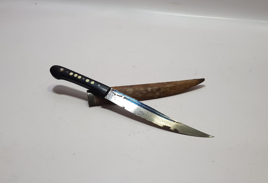 CUMHURİYET BAŞLARI EL YAPIMI BURSA İŞİ KUŞAK KAMASI