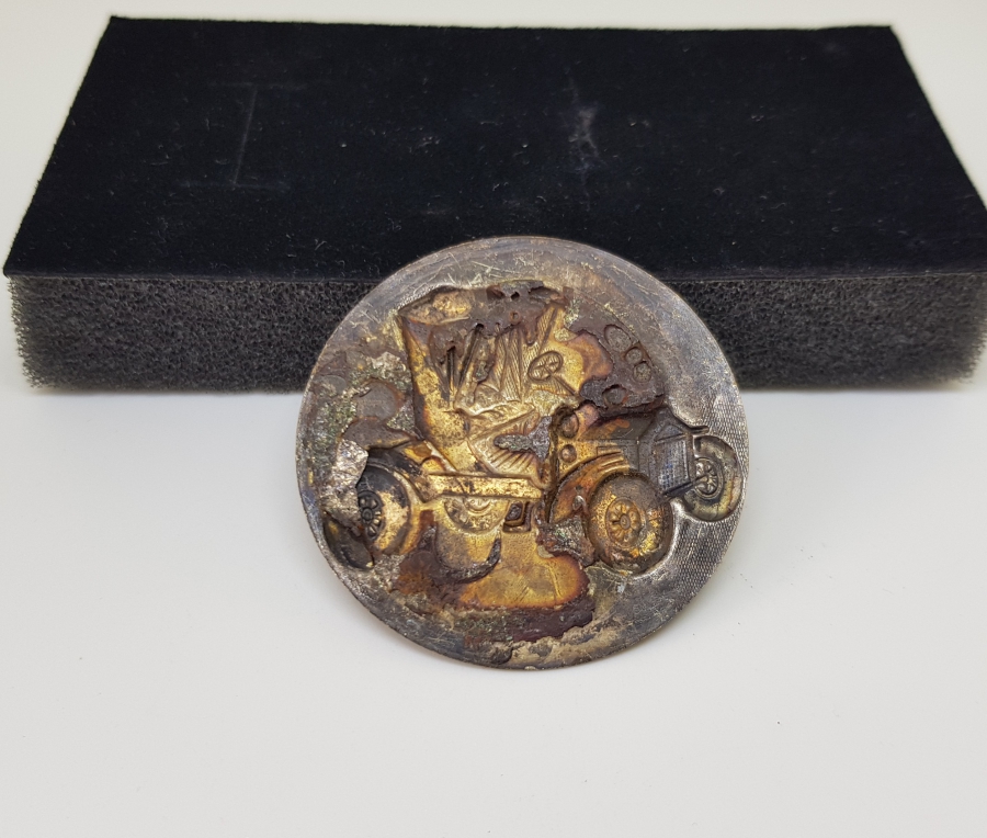 GÜMÜŞ KAPLAMA ANTİKA PLAKET PARÇASI