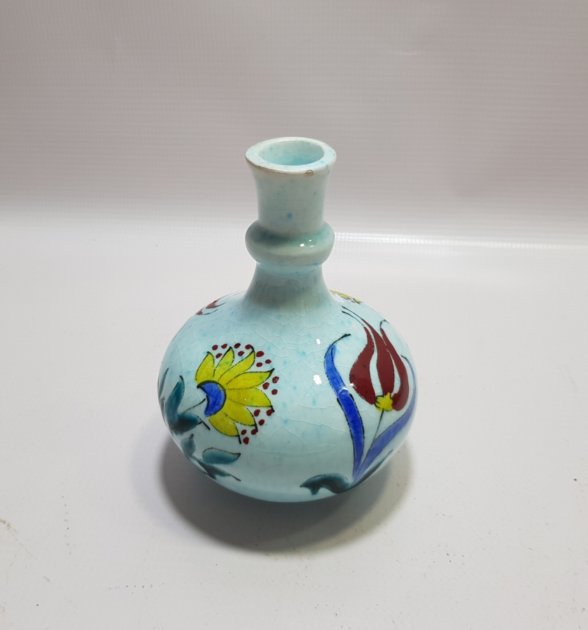 KÜTAHYA İŞİ EL BOYAMA KARANFİLLİ VAZO