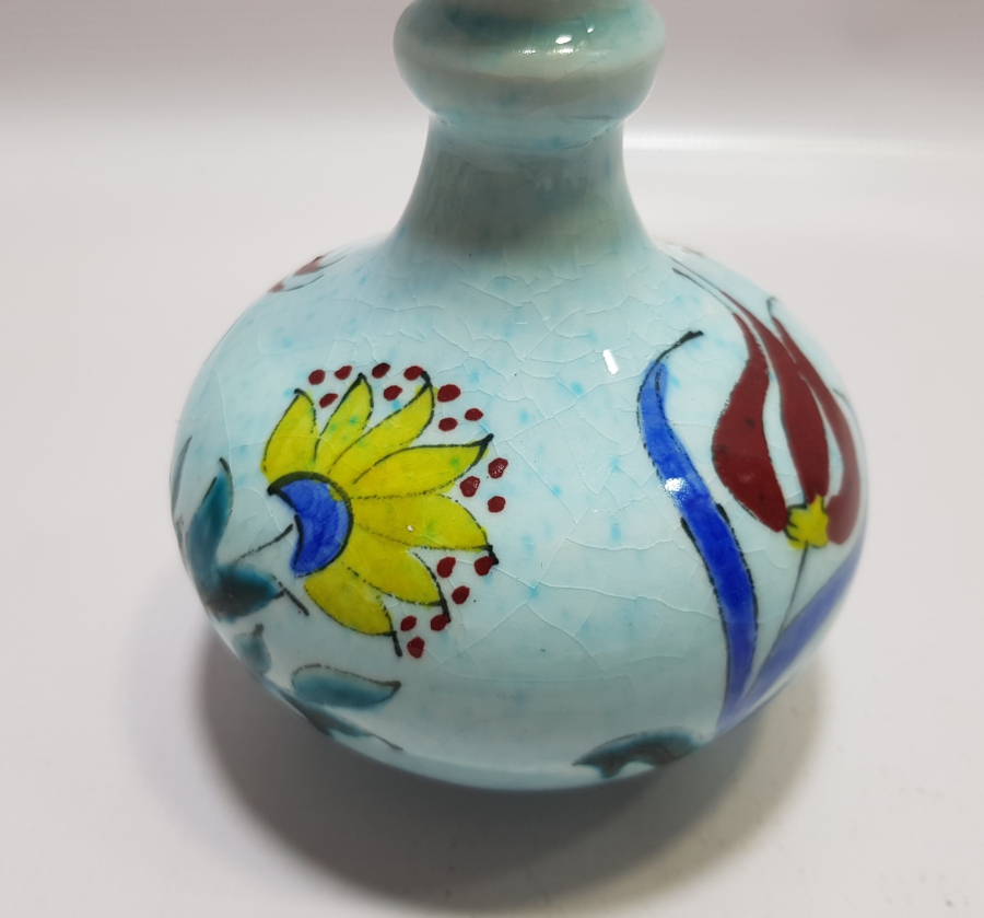 KÜTAHYA İŞİ EL BOYAMA KARANFİLLİ VAZO