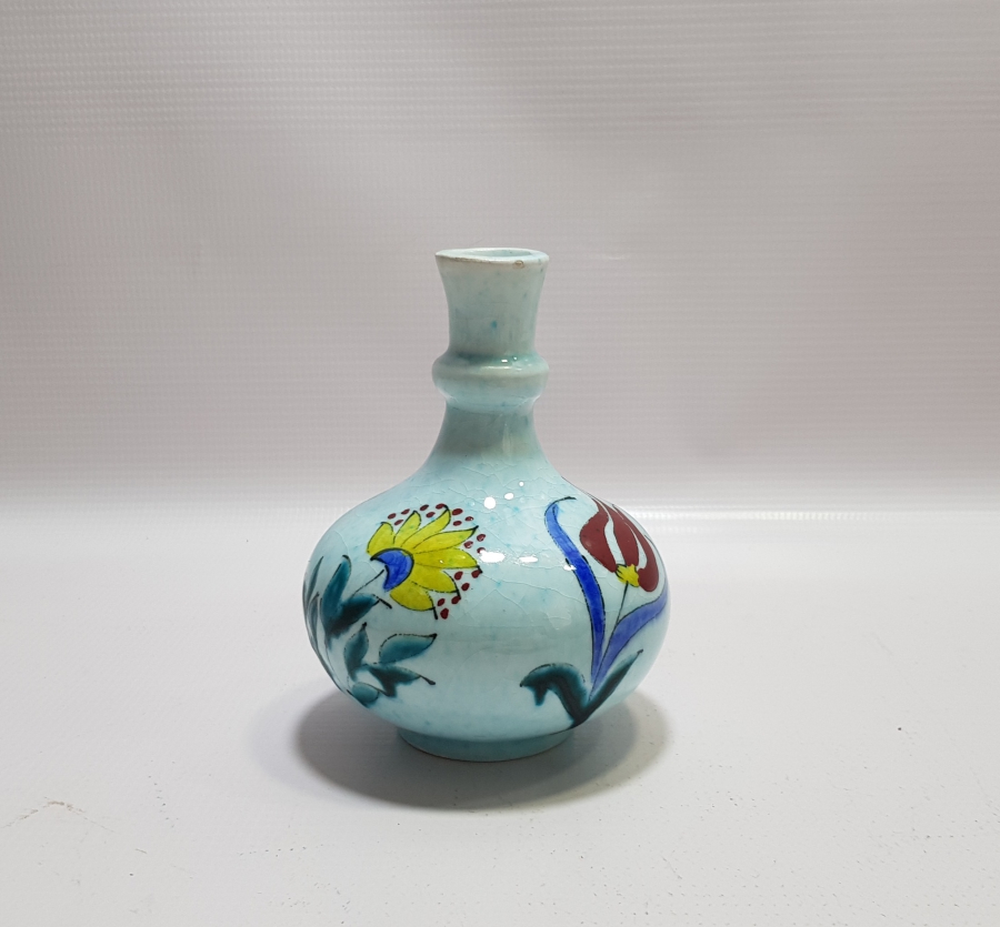 KÜTAHYA İŞİ EL BOYAMA KARANFİLLİ VAZO