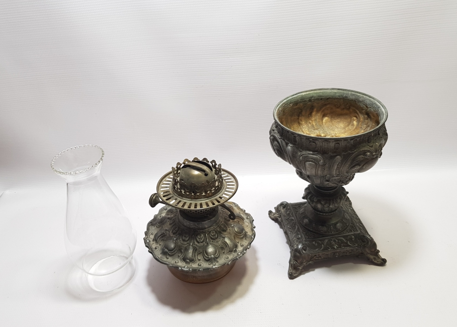 KABARTMA İŞÇİLİKLİ OSMANLI DÖNEMİ BÜYÜK BOY GAZ LAMBASI