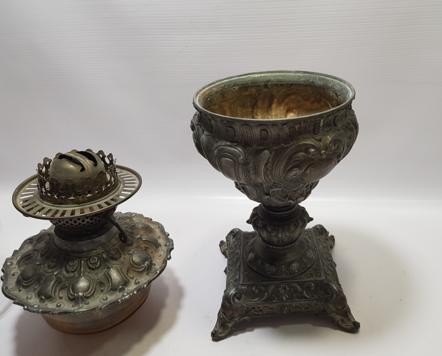 KABARTMA İŞÇİLİKLİ OSMANLI DÖNEMİ BÜYÜK BOY GAZ LAMBASI