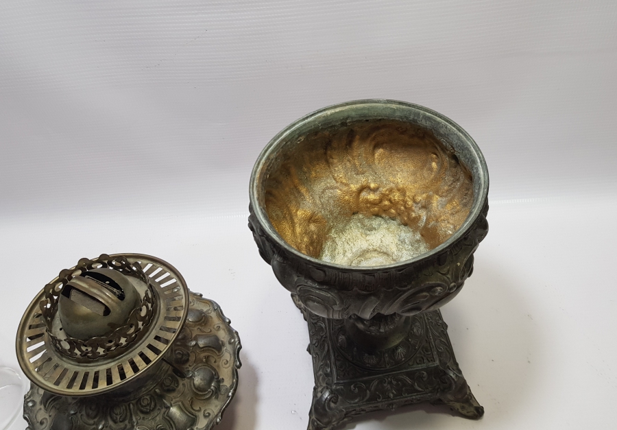 KABARTMA İŞÇİLİKLİ OSMANLI DÖNEMİ BÜYÜK BOY GAZ LAMBASI