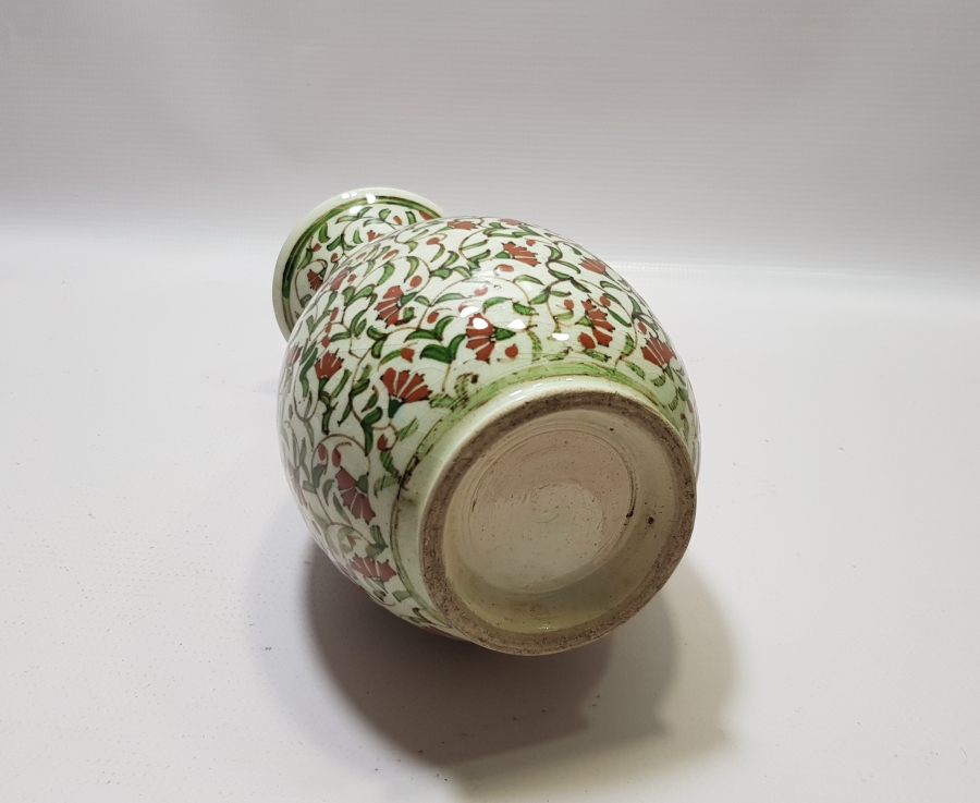 OSMANLI DÖNEMİ NADİR RENKTE MEŞHUR KAFANFİLLİ BÜYÜK BOY İZNİK VAZO