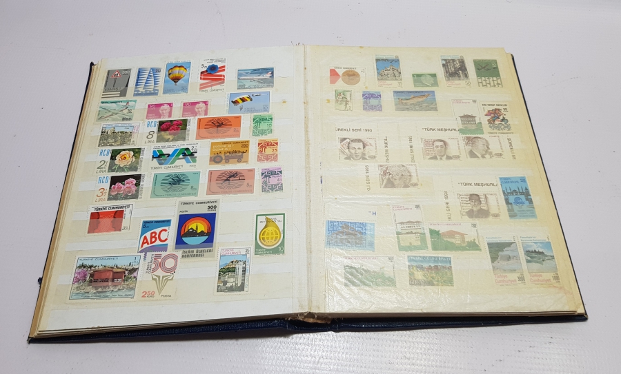 YERLİ PULLARDAN OLUŞAN ANTİKA PUL ALBÜMÜ - PUL KOLEKSİYONU