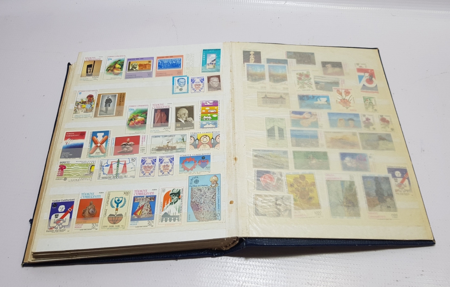 YERLİ PULLARDAN OLUŞAN ANTİKA PUL ALBÜMÜ - PUL KOLEKSİYONU