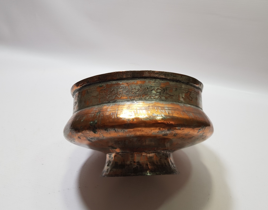 ÜZERİ OSMANLICA YAZILI OSMANLI DÖNEMİ YENİÇERİ HOŞAF KASESİ