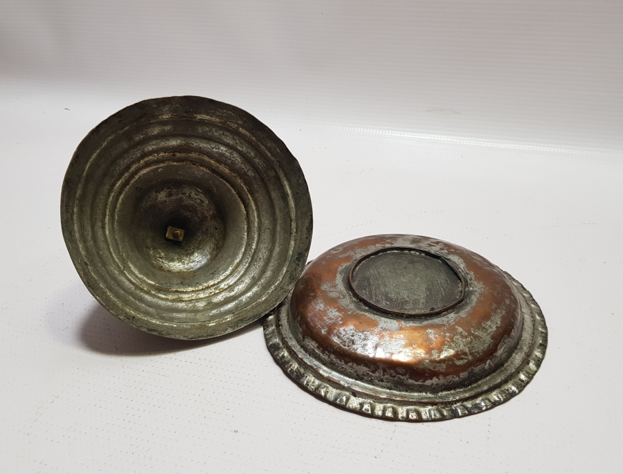 OSMANLI DÖNEMİ AY YILDIZ TUTMAÇLI KAPAKLI LENGER